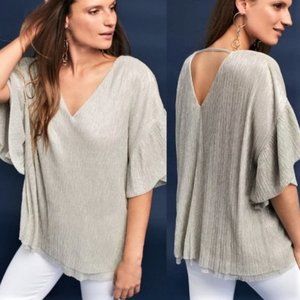 Elegant Silver Women's Top